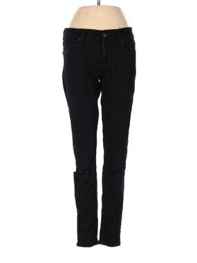 Free People "We The Free" Distressed Skinny Jeans In Jet Black - Size 26